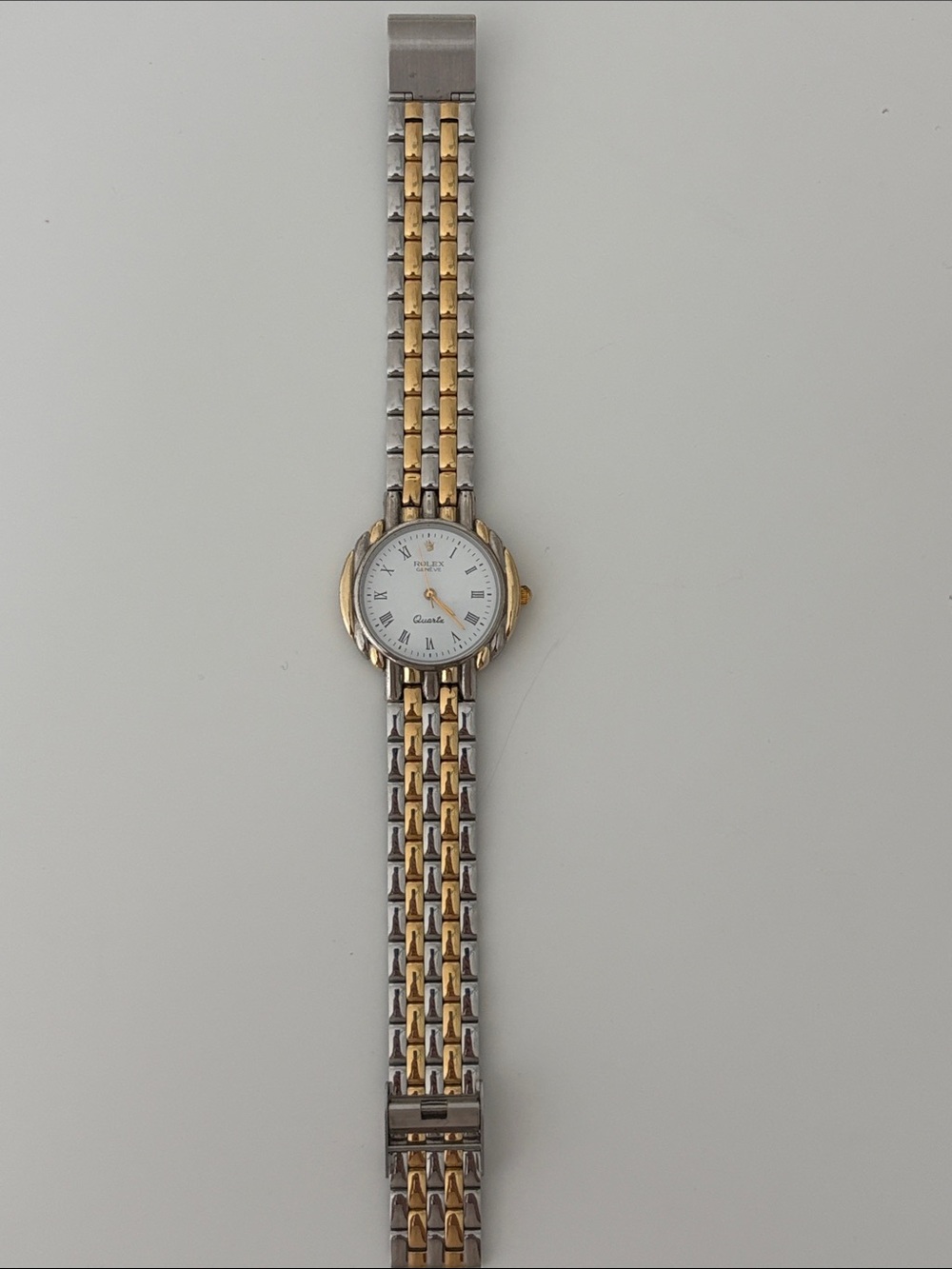 Designer Inspired Vintage Gold & Silver Women’s Adjustable Bracelet Watch
